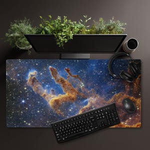 JWST Pillars Tapis de souris de protection de bureau Tapis de souris Diplôme scientifique NASA Télescope astronomie STEM nerd space astro