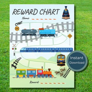 Train Reward chart kids girl boy tracker chore encouragement potty tracks Tren subway tube locomotive kids toddler Shinkansen countertop