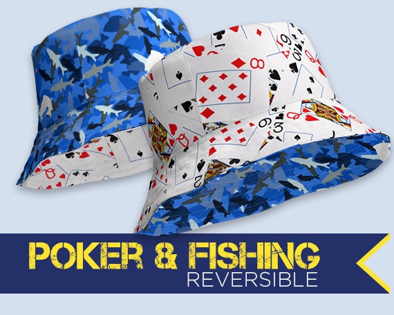 Casino, Fishing Bucket Hat, Reversible Lucky Casino, Poker, Canasta, Fish,  Dad Gift, Fathers Day, Best Fishing Hat, Beach, Hiking, Vacation 