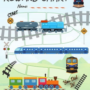 Train, Reward chart, kids, boy, girl, tracker, chore, encouragement, potty, fun, instant download, behavior, sticker, locomotive, tracks