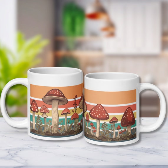 Retro Mushroom Mug 20 Oz Large Cup Tea Fungi Spore Cottagecore Camping  Vintage Nature Boho Decor Magic Cozy Home Mushroom Toadstool - Etsy
