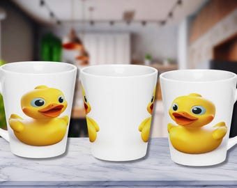 Super Cute Rubber Duck Latte coffee mug ducky Rubber Ducky gift fun mom dad kitchen cottage camping bath large jeep cappuccino cup sister