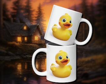 Rubber Duck coffee mug, ducky, Rubber Ducky, gift, fun, mom, dad, kitchen, cottage, camping, bath, large, jeep, m ug