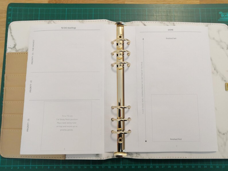 Kanban Board Printable Planner Insert for Visual Project Management. A5 ...