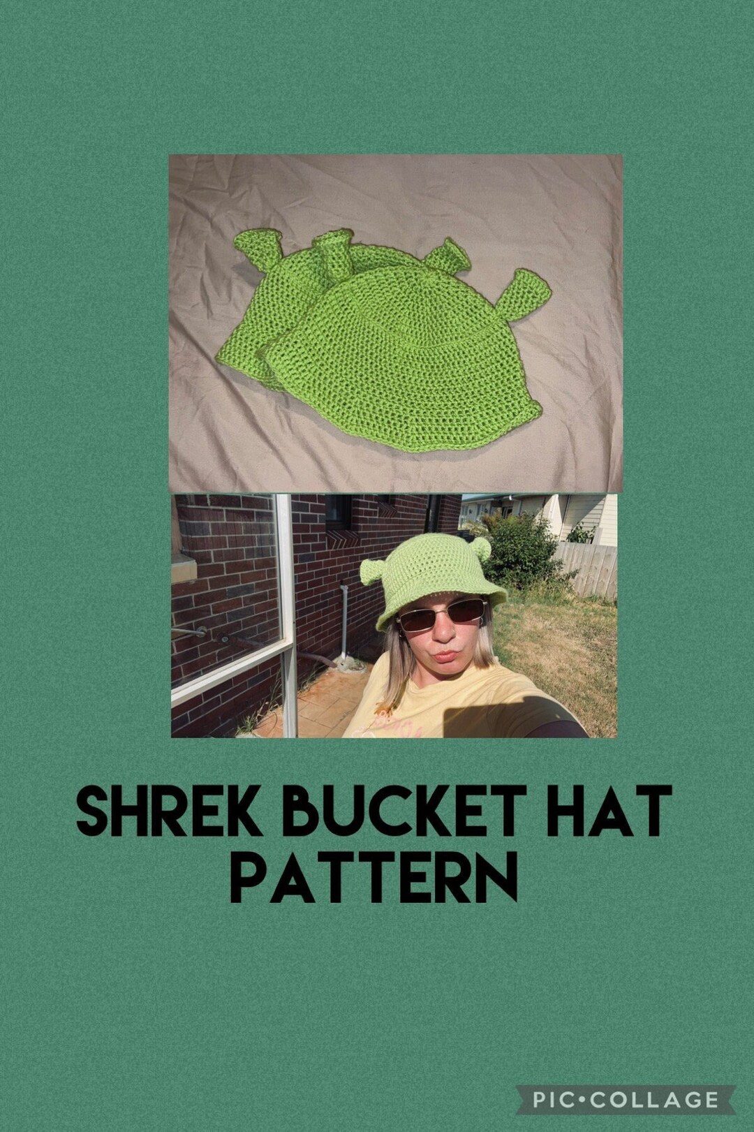 Shrek Bucket Hat Pattern Etsy