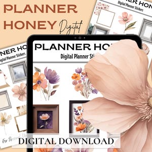 Lente bloemen elke dag maart april mei bloemen scrapbooking junk journaling voorgesneden GoodNotes digitale planner stickers notability