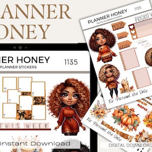 Adesivi per planner digitali pre-ritagliati, adesivi per planner digitali autunnali, adesivi digitali Cozy Comfy Shop, adesivi per planner digitali autunnali