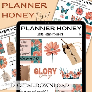 Voorgesneden GoodNotes digitale plannerstickers, Faith Goodnotes-stickers, digitale bijbeljournalingstickers, digitale bijbelstudiestickers