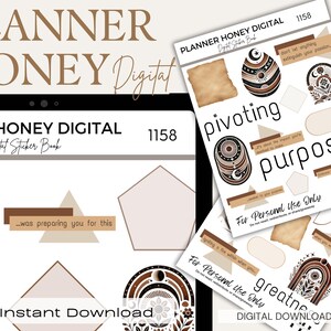 Planificateur numérique GoodNotes pré-recadré pour objectif Vision Résolution du tableau Nouvel An Patron PDG Planification Scrapbooking Journalisation Artisanat
