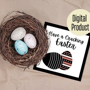 Tarjeta de Pascua, Tarjeta de Pascua imprimible, Tarjeta de felicitación, Feliz Pascua, Descarga instantánea, Tarjeta de Pascua DIY, Tarjeta de huevo de Pascua, Tarjeta de Pascua divertida