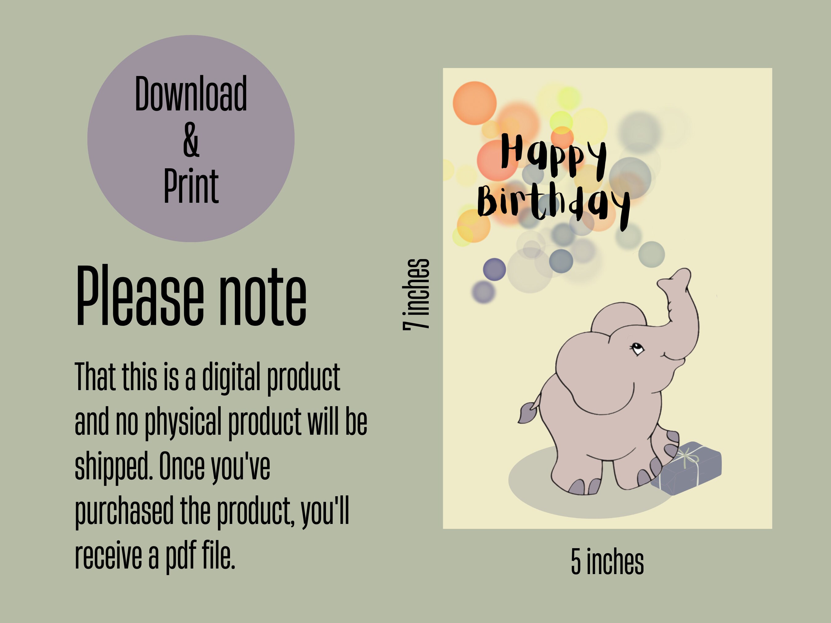 Happy Birthday Card for Kids, DIY Printable, Printable Birthday Card ...