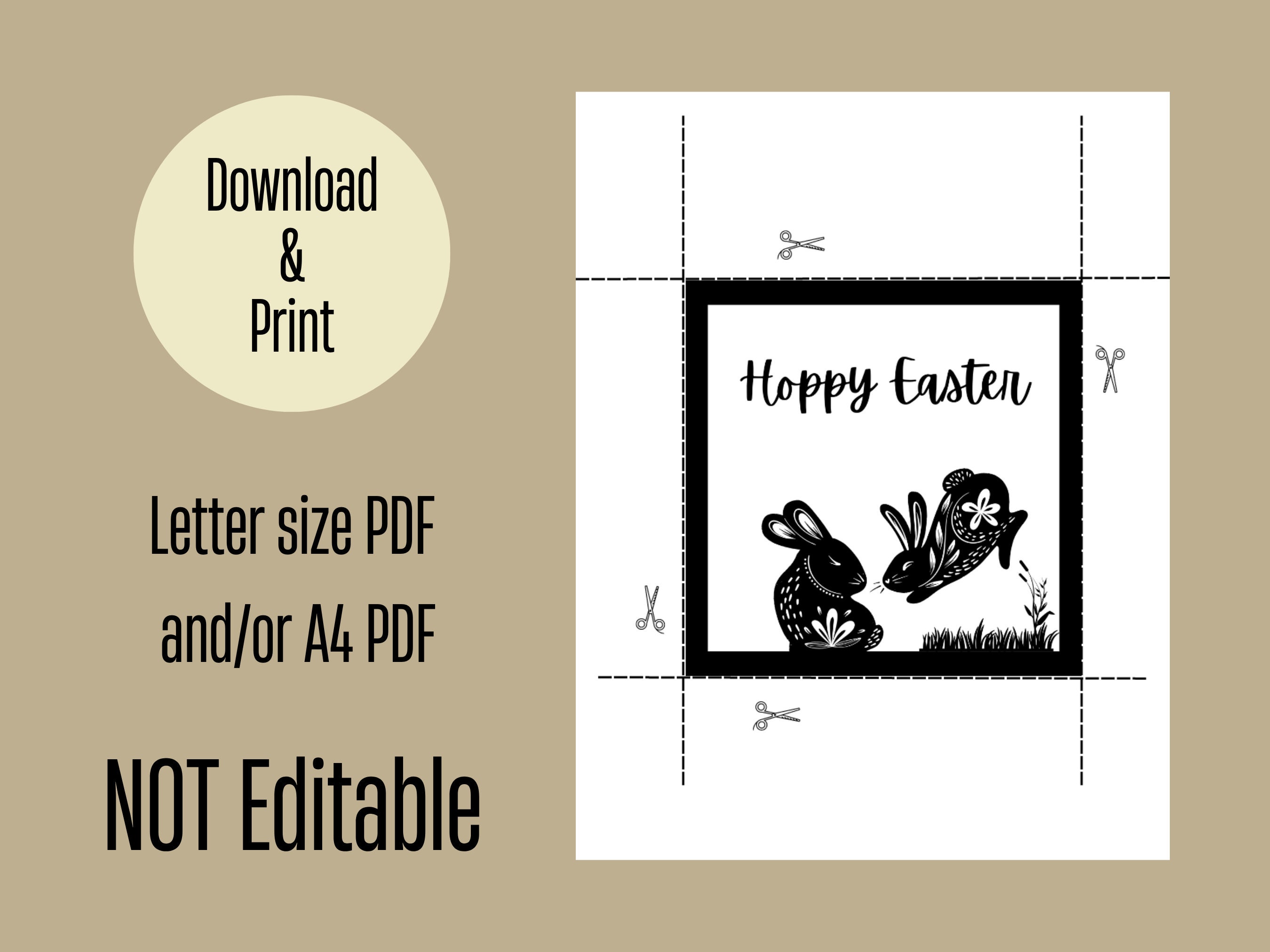 Funny &amp; Cute Printable Easter Card, Easter Greeting, Happy Easter ...