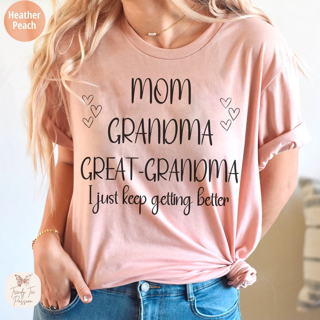 Mom Grandma Greatgrandma Tshirt, Gift for Greatgrandma, Baby Reveal