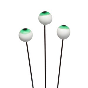 Green Eyeball stake, glass decoration, miniature sculpture, glass art, gift for plant lover, plant decoration Halloween watching out for you