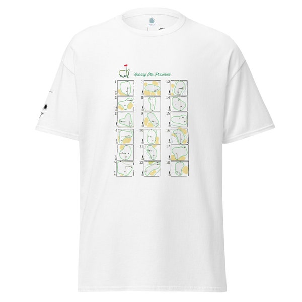 The Masters Sunday Pins Men's classic white tee