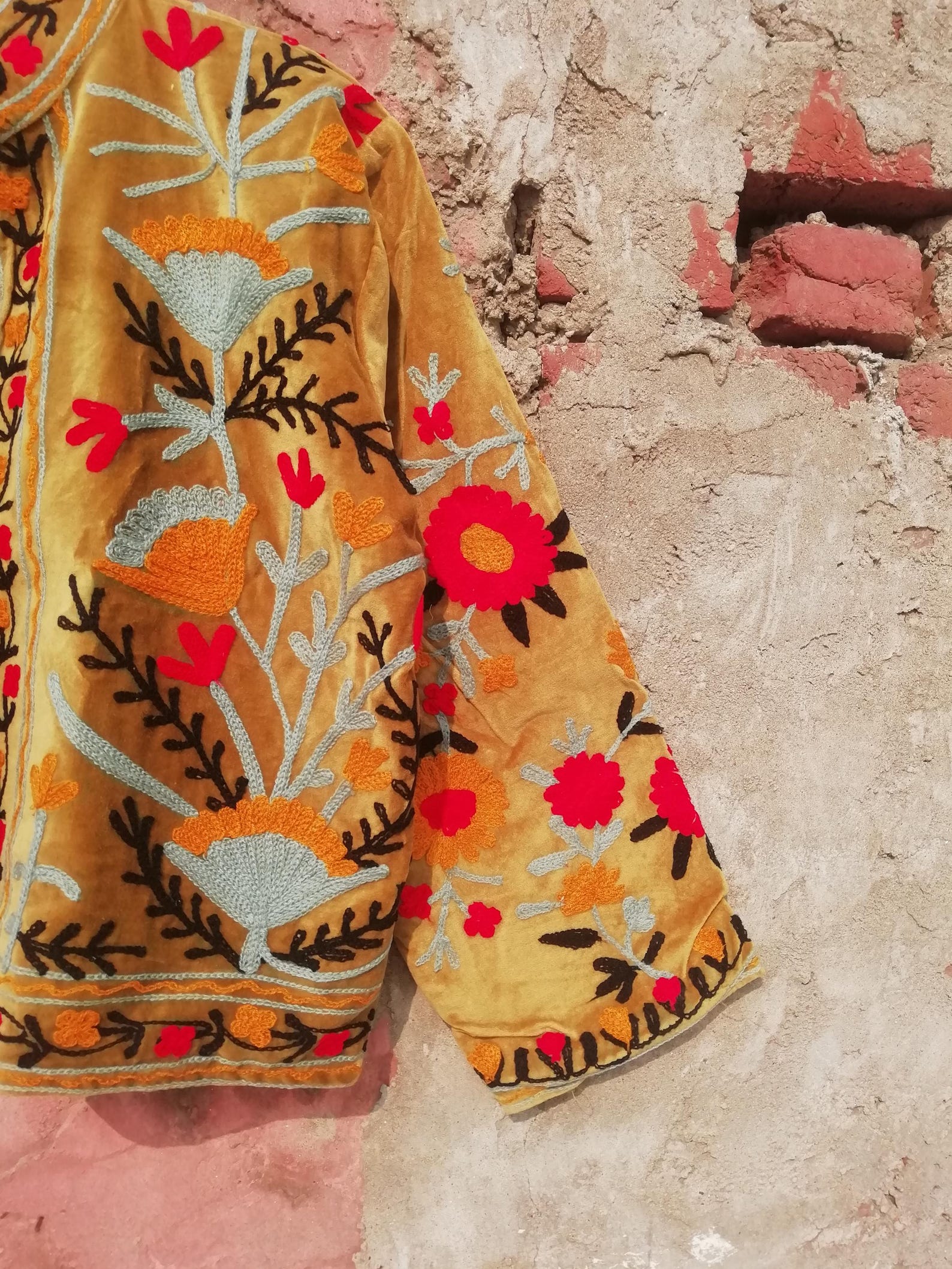 Suzani Embroidered Vest – Blue Black main image 0