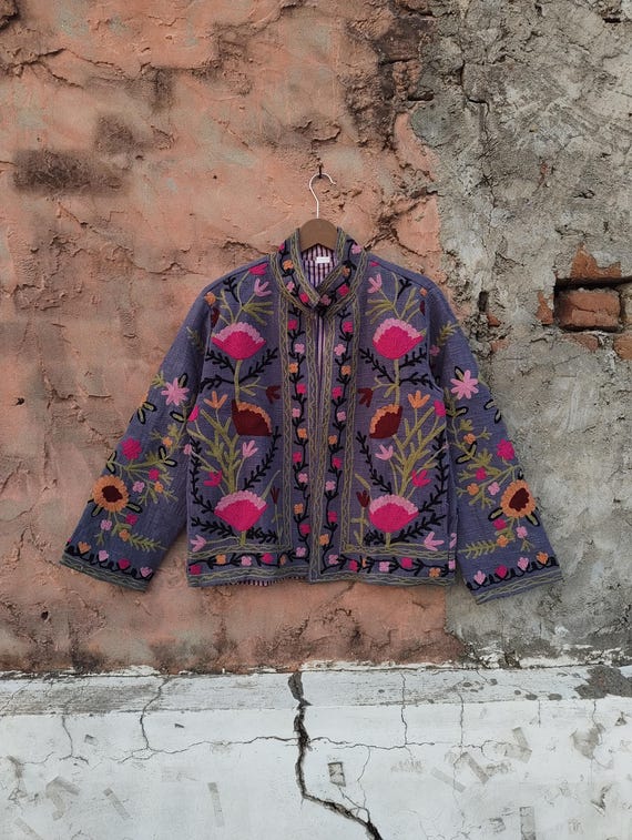 Exclusive TNT Suzani Jackets | Cotton Embroidered Short Coats | Boho Ethnic Fashion | Handmade Artisan Outerwear