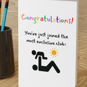 Grappige baby verwacht kaart, mama cadeau postpartum, slapeloze nachten club, ondersteuning, zorg voor nieuwe moeder, grappen kaart. Ontworpen door Studio Shine