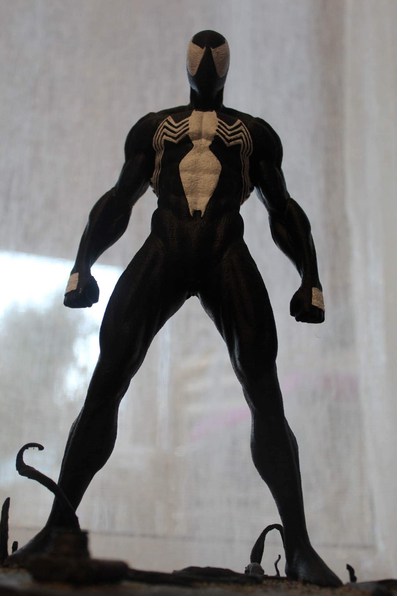 Handpainted Spiderman Symbiote Figure Etsy UK
