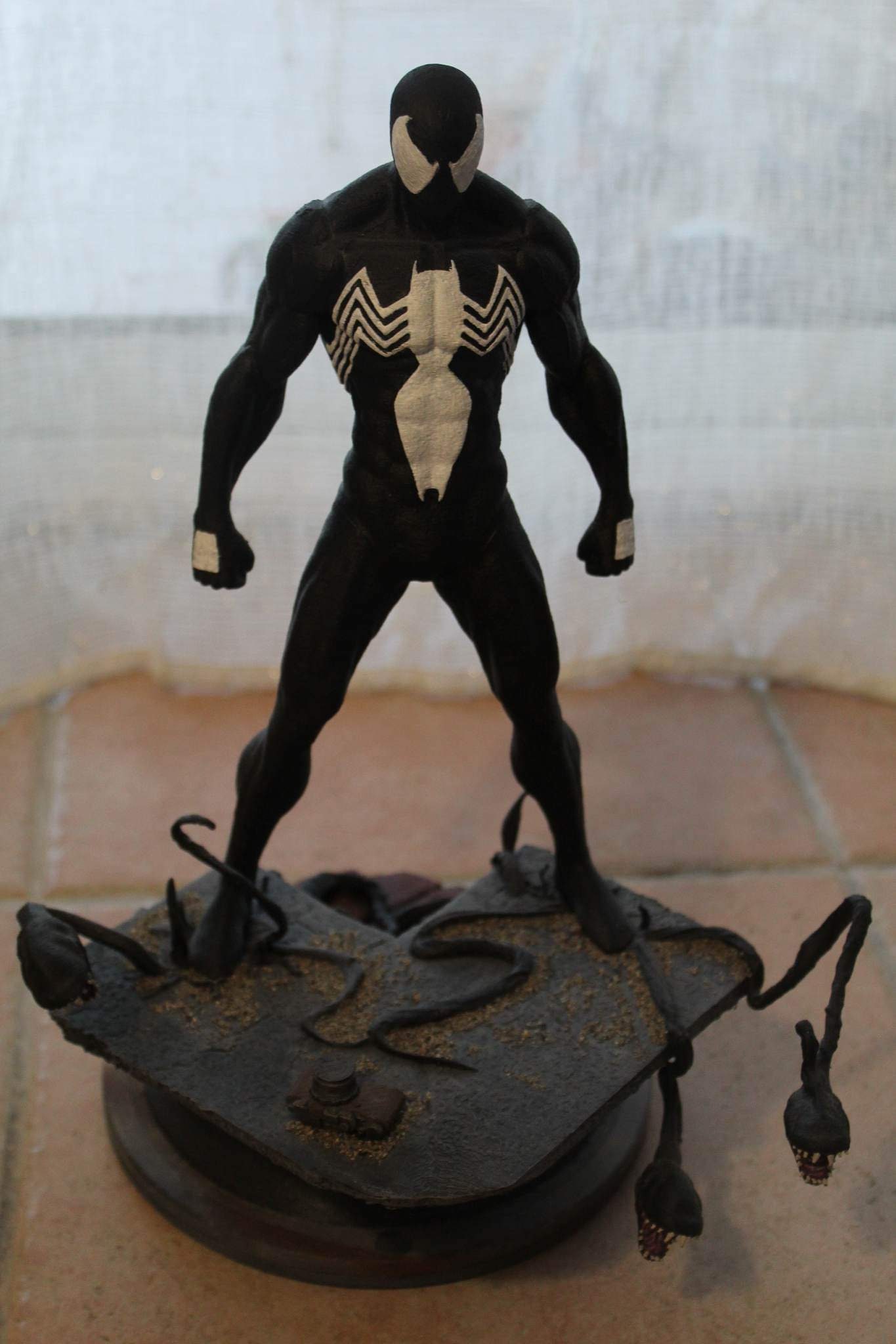Handpainted Spiderman Symbiote Figure Etsy UK