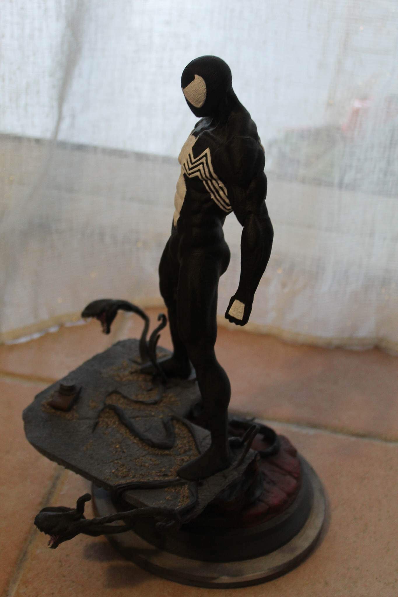 Handpainted Spiderman Symbiote Figure Etsy UK