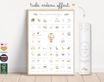 All My Firsts Balloon Baby Milestones Print