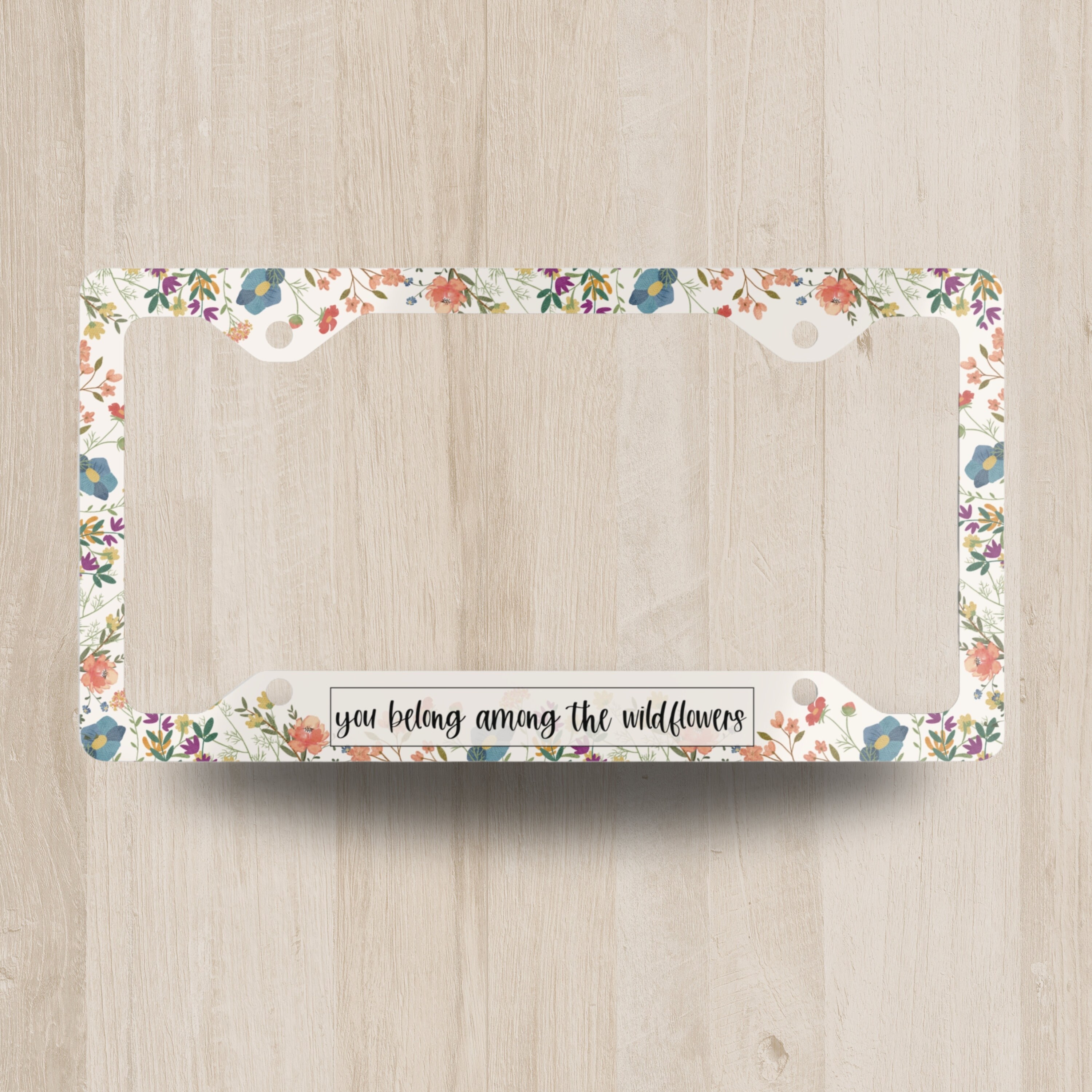 Consider the Wildflowers, Christian License Plate Frame, Car Accessories, Car Tag Frame, Plate Frame, Religious Gift, Luke 12:27-28