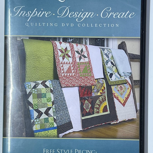 McCall's Quilting DVD-Inspire Design Create-"Free Style Piecing : Beyond The Basic Block"- Great Mothers Day Gift- See Photo Back