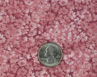 Soft Pink Cotton Fabric with Lots of Mini White and Pink Flowers Decor-84" by 44"- AA73