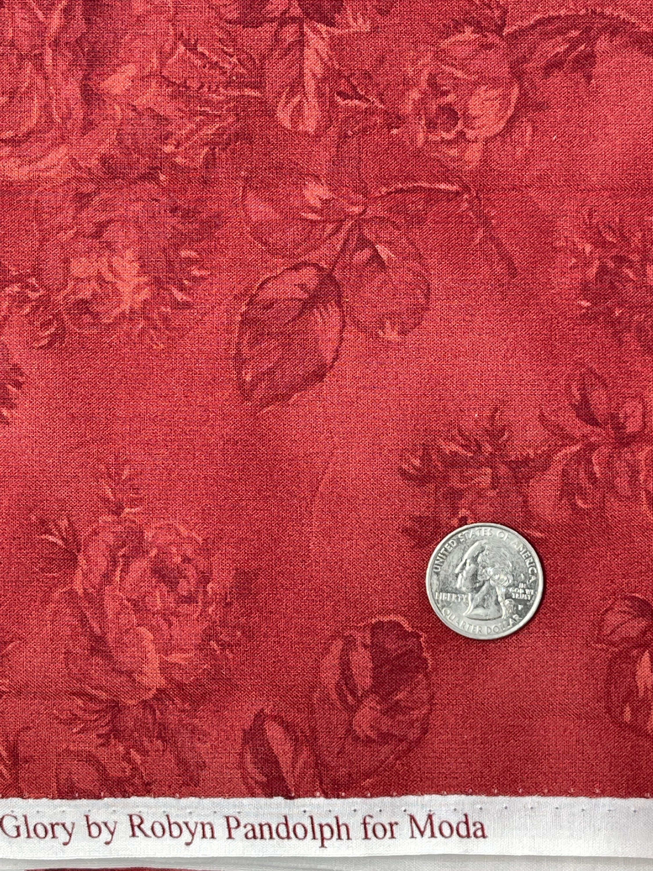 MODA Cotton Fabric morning Glory by Robyn Pandolph WOF 44 1 Yard Length ...