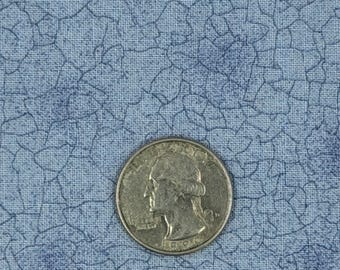 Country Companions-Cotton Fabric-Designed by Ro Gregg for Fabri-Quilt Design # 138- Gray Blue Fabric  Crackled Accents -30 length WOF 44-A73