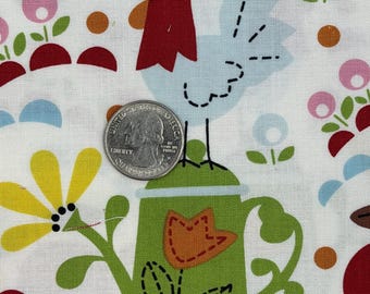 Cotton Fabric-Lovely Morning-Pat 5952- Hoodie's Collection-Blank Quilting 2010- 24" length by WOF 44'-All Things Morning on White Fabric A30