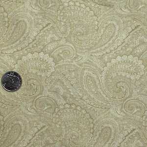 108 Inch by 3 Yards of Quilt Backing-Gold Background with Paisley Floral Design- Perfect for your Quilting Creations