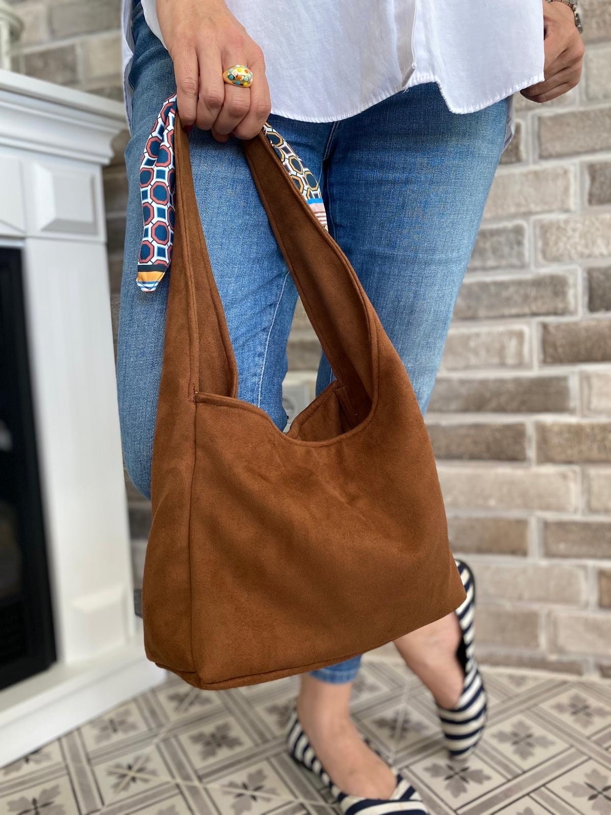 Slouchy suede hobo bag sale