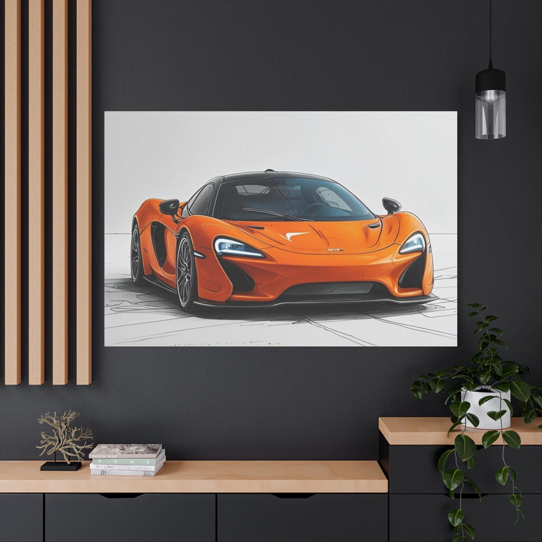 Mclaren P1 Canvas Art Print, Modern Car Decor, Automotive Gift for Him ...