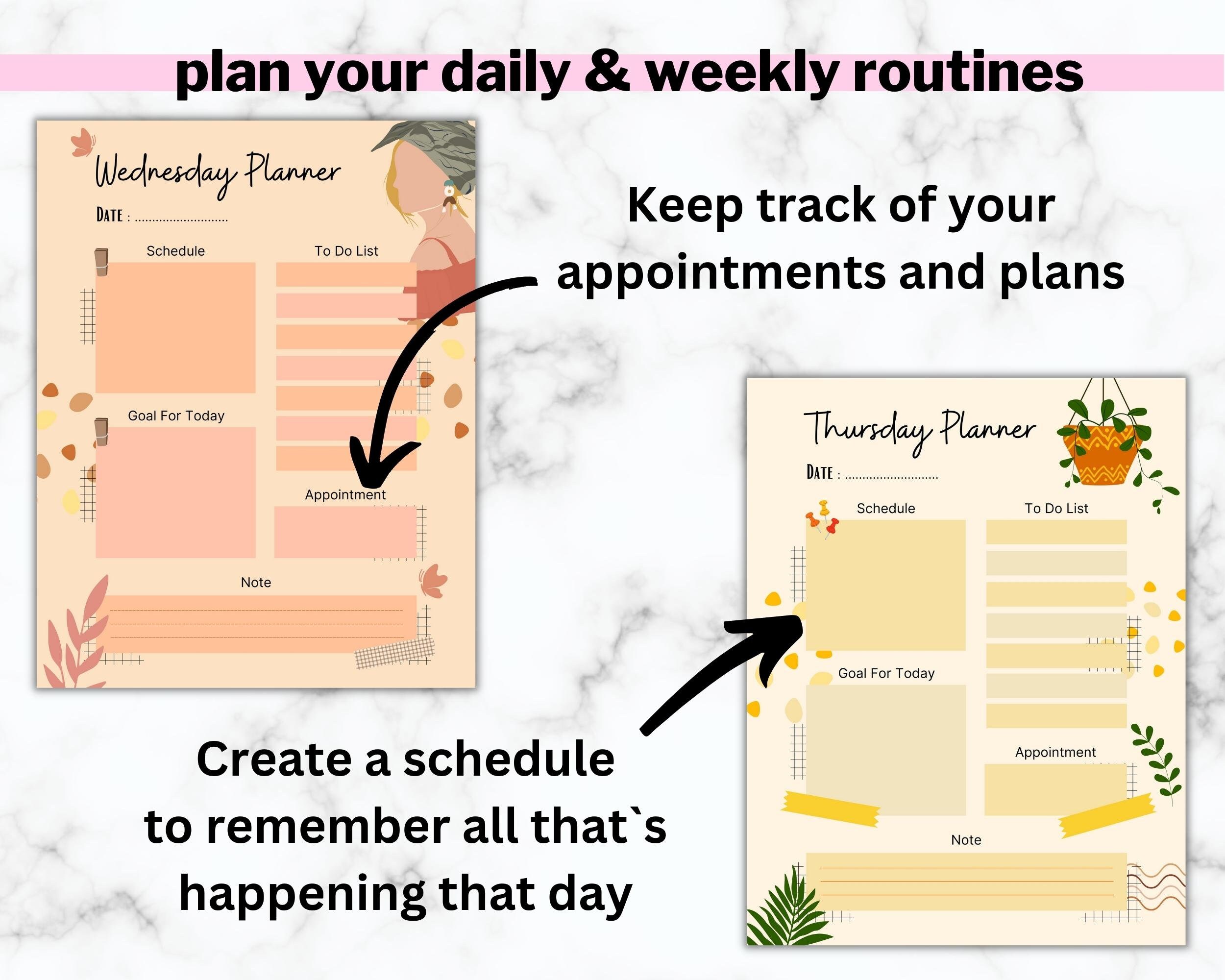 2024 Digital Planner Bundle, Printable Planner 2024, ADHD Planner, Self