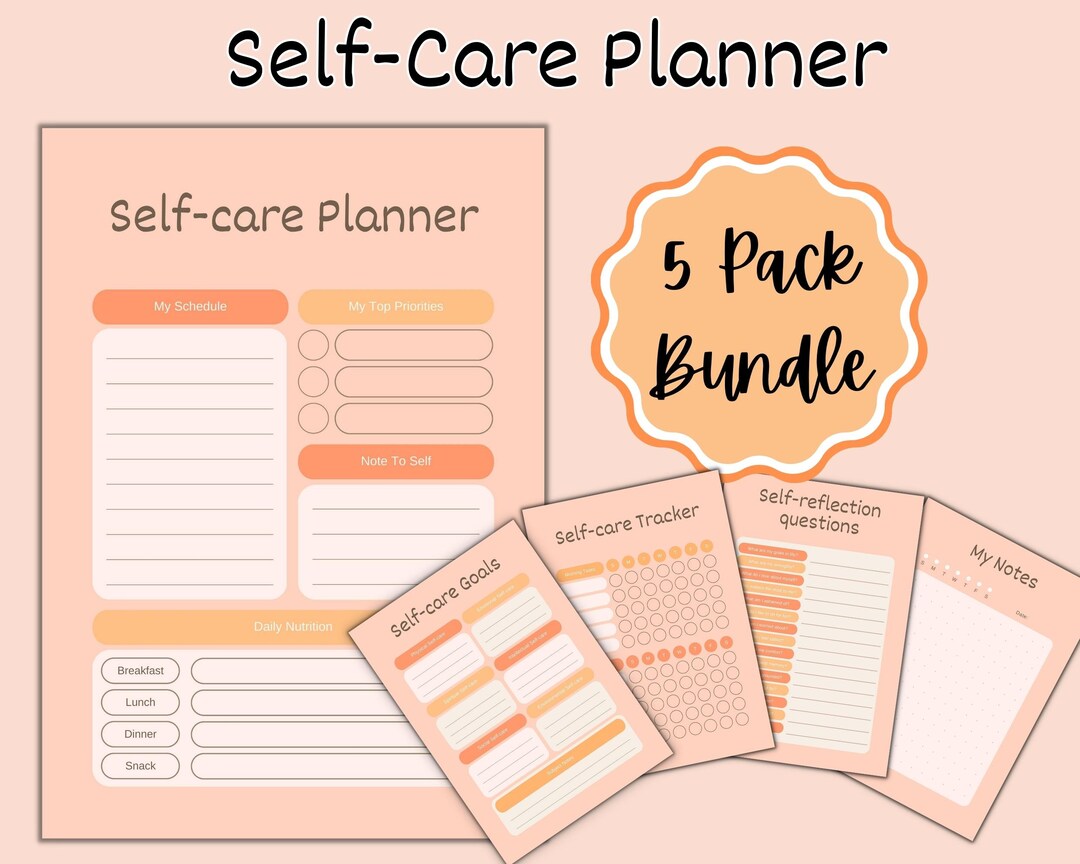 2024 Self-care Digital Planner Bundle, Printable Self-care Journal ...