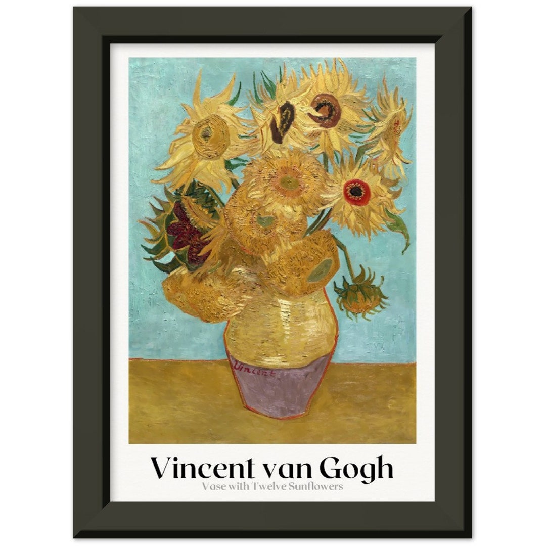 Vincent Van Gogh Twelve Sunflowers Etsy