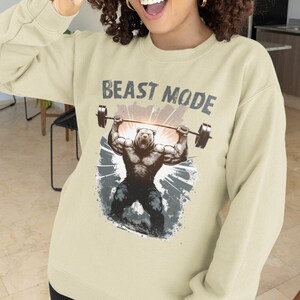 Beast Mode gym sweatshirt male gym Bear shirt female gym sweatshirt