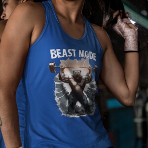 Beast Mode gym Tank mens gym Bear Vest womens gym jersey tank unisex