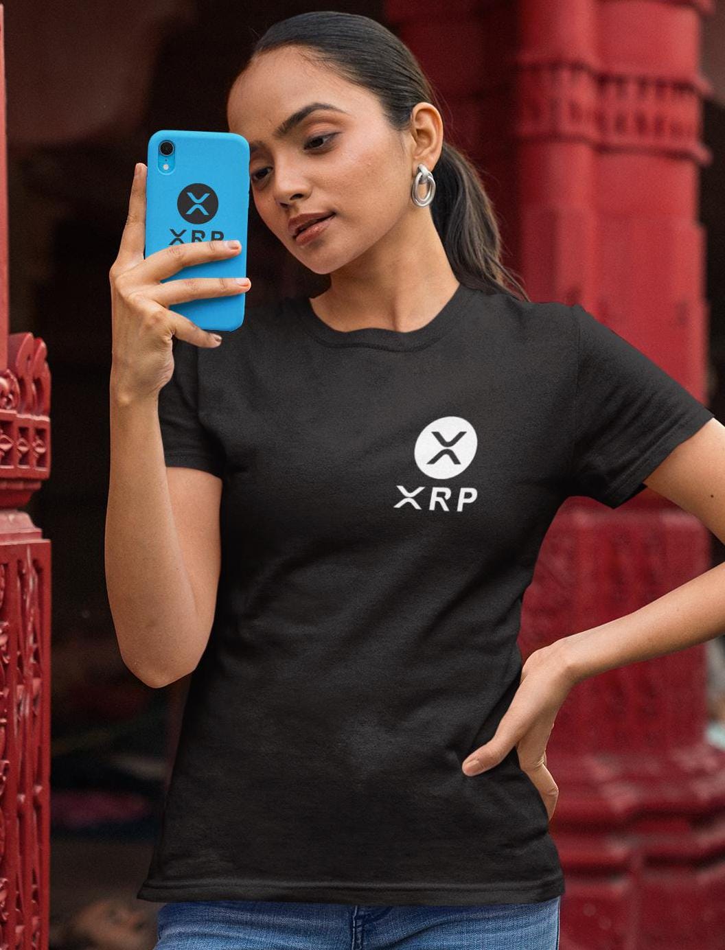 XRP 暗号通貨 Tシャツ 男性 女性用 Tシャツ