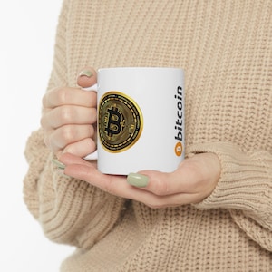 Bitcoin Crypto Ceramic Mug, (11oz, 15oz)