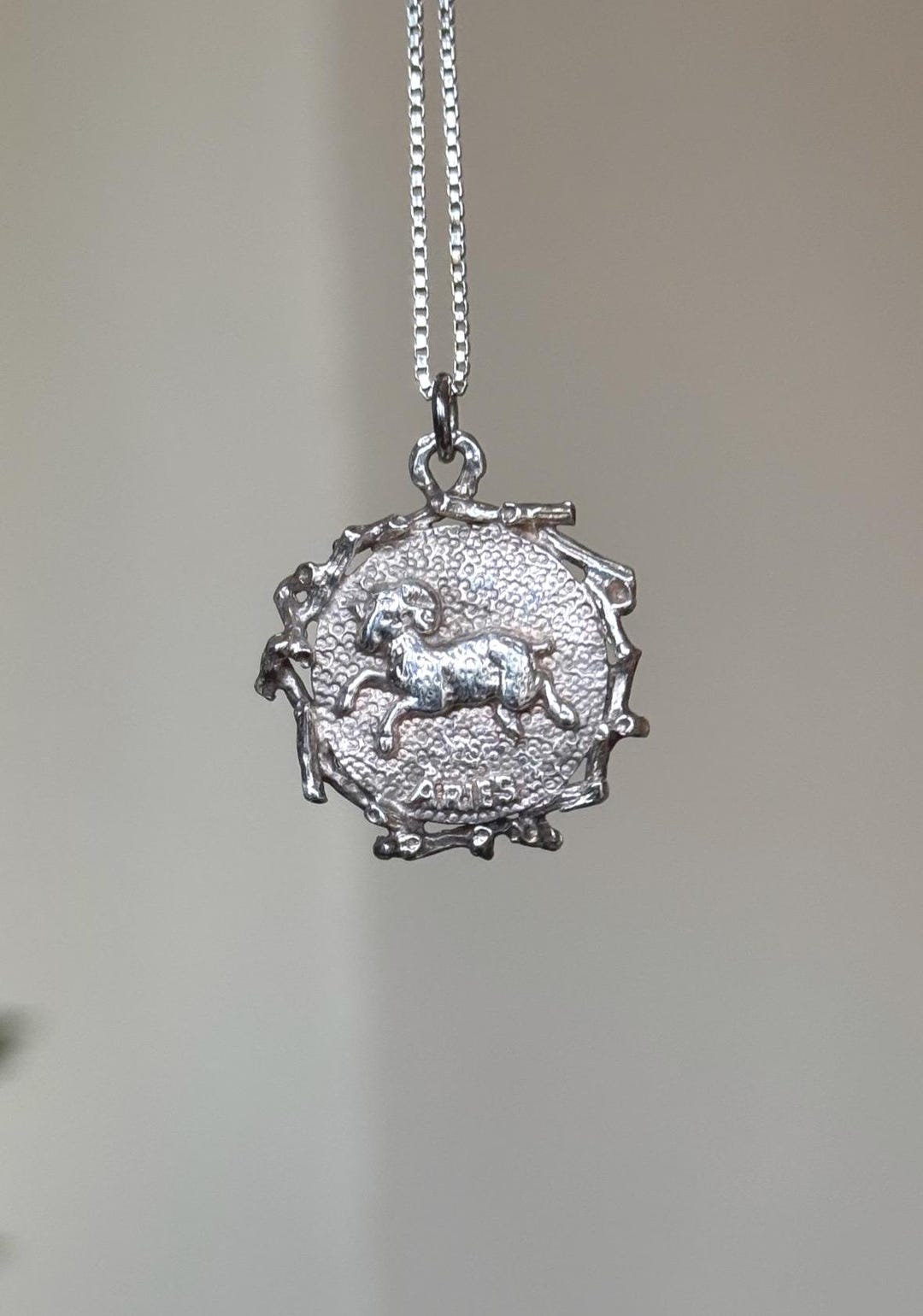Vintage Sterling Silver Aries Horoscope Zodiac Ram Pendant - Etsy