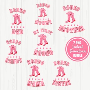 First Rodeo Family png, Rodeo Mom png, Rodeo Dad png, Rodeo Brother png, rodeo sister png, Cowgirl matching Family PNG, Western cowgirl PNG
