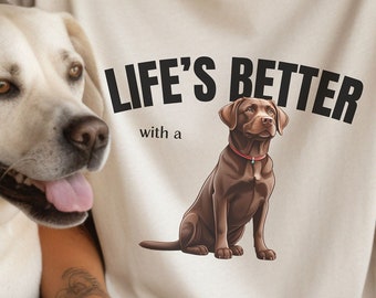 Camiseta de mamá de labrador chocolate: Camiseta de colores cómodos para amantes de los perros