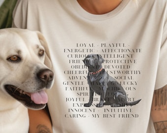 Black Lab Comfort Colors T-Shirt: Labrador Retriever Dog Mom Gift