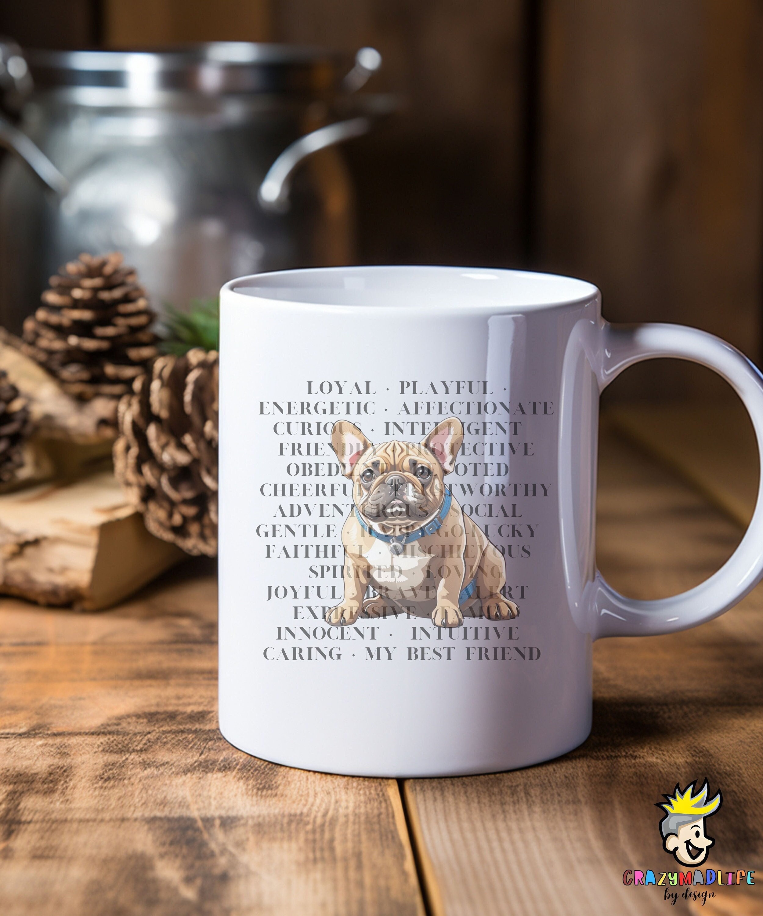 Pardon My French Bulldog Mug - 11 Oz Ceramic, White, Funny Dog Lover Gift, Dishwasher & Microwave Safe - View #13