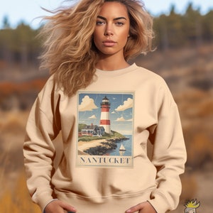 Nantucket Sweatshirt For Women, Nantucket Mass Sweatshirt For Men, Nantucket MA Souvenir, Nantucket Lighthouse Shirt, Nantucket Shirt