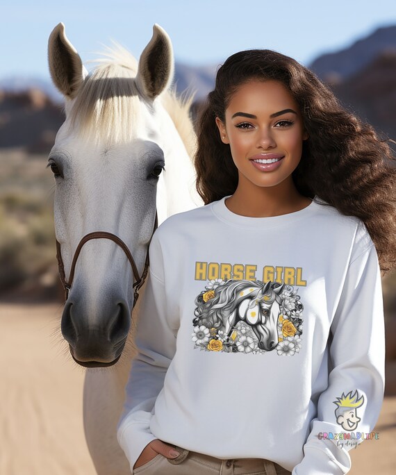Horse girl sweatshirt hot sale