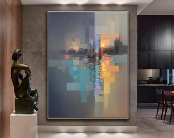 wabi sabi wall art modern abstract painting colorful abstract textured wall art contemporary art entrance wall art handmade oil painting